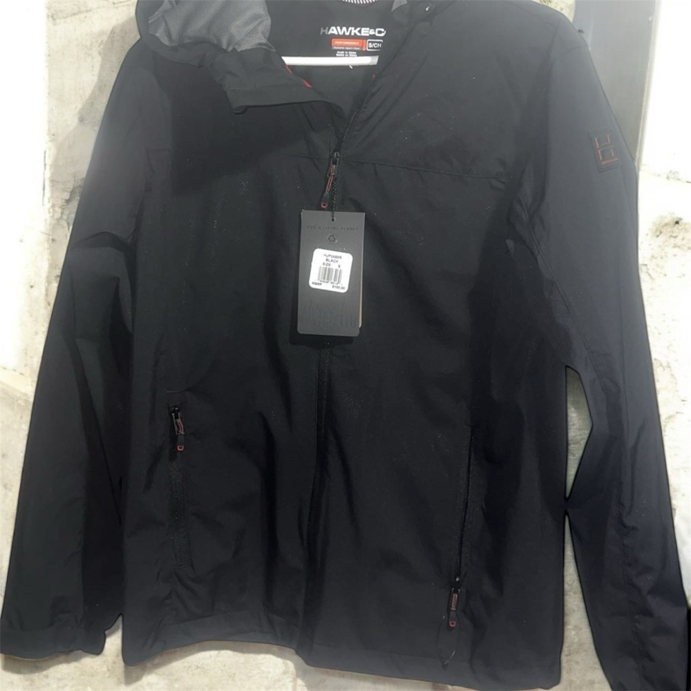 Hawke & Co Men's Black Raincoat
